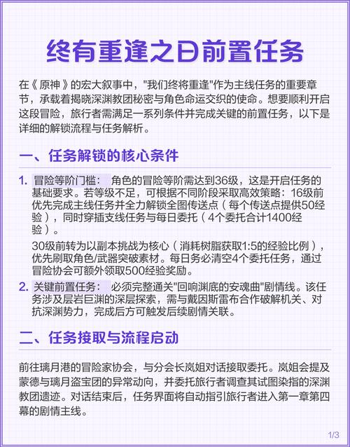 任务前置与接取指南